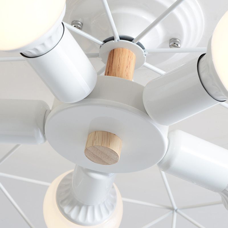 Simple Ceiling Lamp Metal Ceiling Mount Light with Metal Shade for Living Room