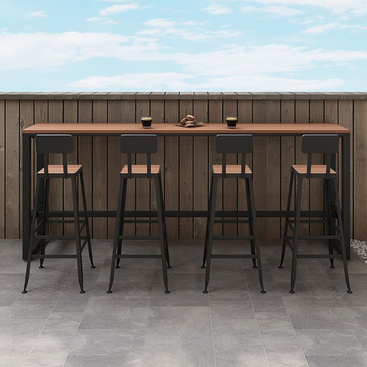 Modern Trestle Counter-height Pub Table Outdoor Rectangle Event and Cocktail Table