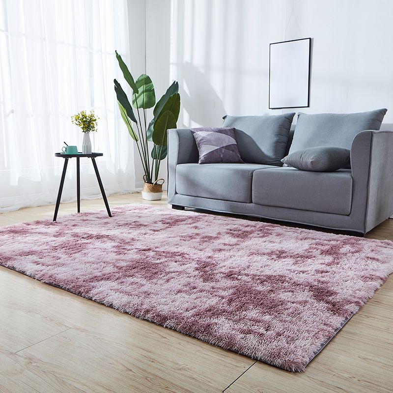 Scandinavian Decoration Rug Multi-Colored Solid Color Area Carpet Shag Non-Slip Pet Friendly Indoor Rug