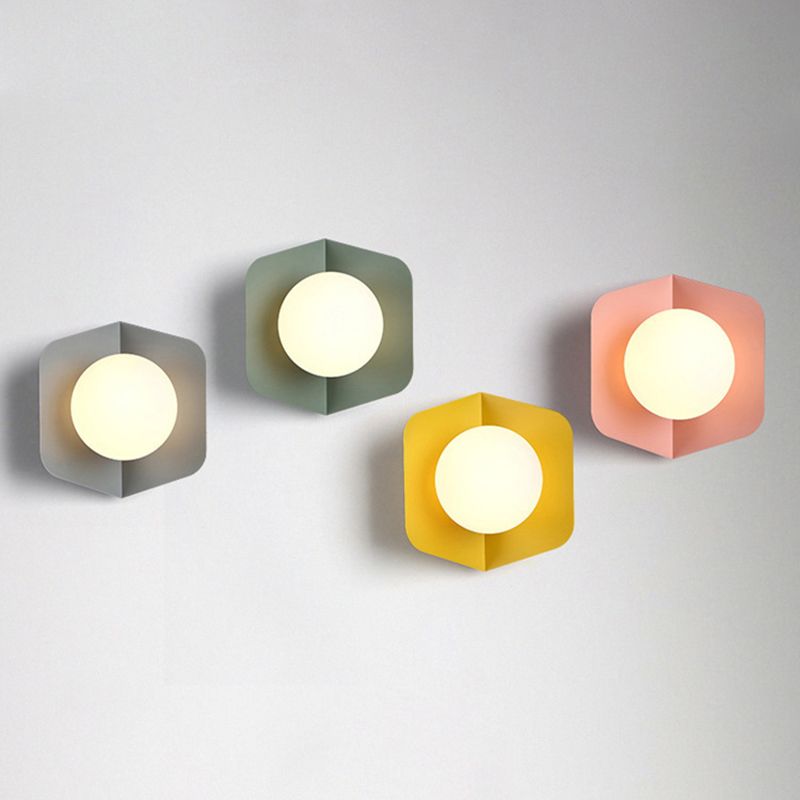 Macaroon Metal Sconce Indoor Decoration Nordic Modern Style LED Light
