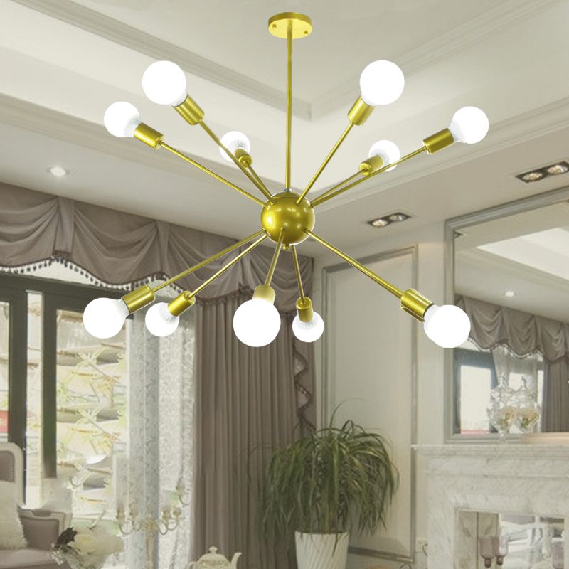 Radial Shape Chandelier Lights Industrial Style Metal Chandelier Pendant Lights