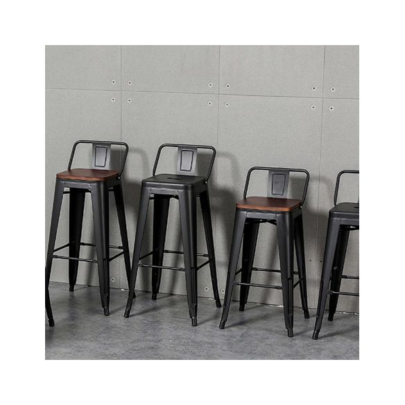 Tabouret de Bar en métal de Style industriel, tabouret de comptoir à siège carré pour Bar de cuisine