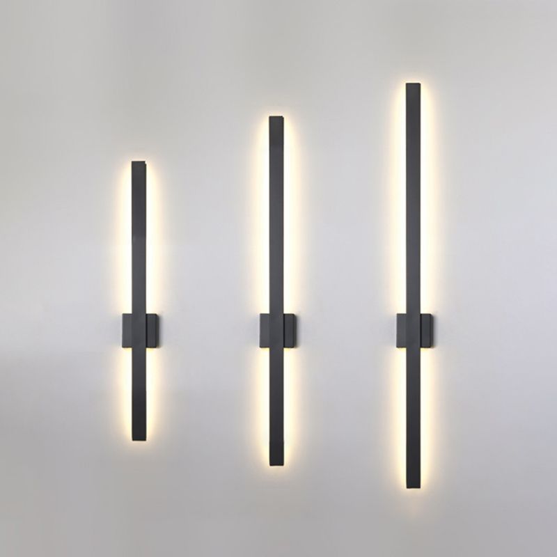 Sombra lineal luz de pared de metal moderno 1 iluminación de pared de pared