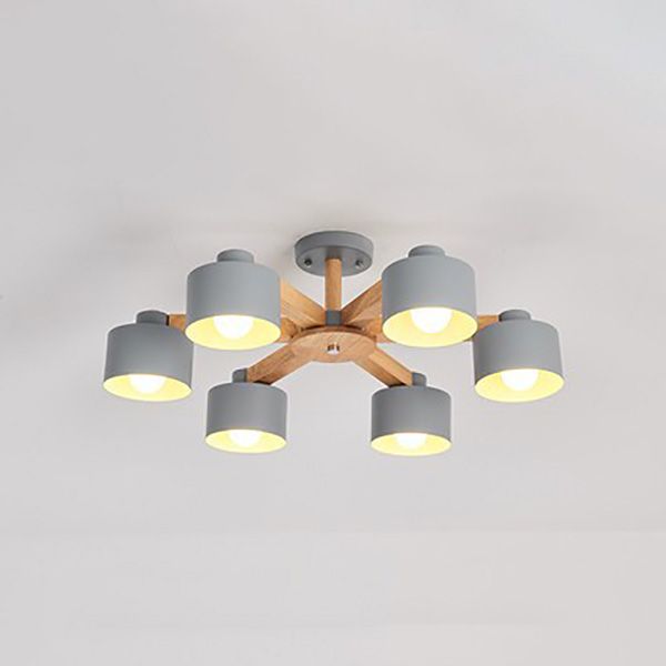 Lampade a sospensione del cilindro in metallo Lampada moderna Multi Lights Suspension Lampada