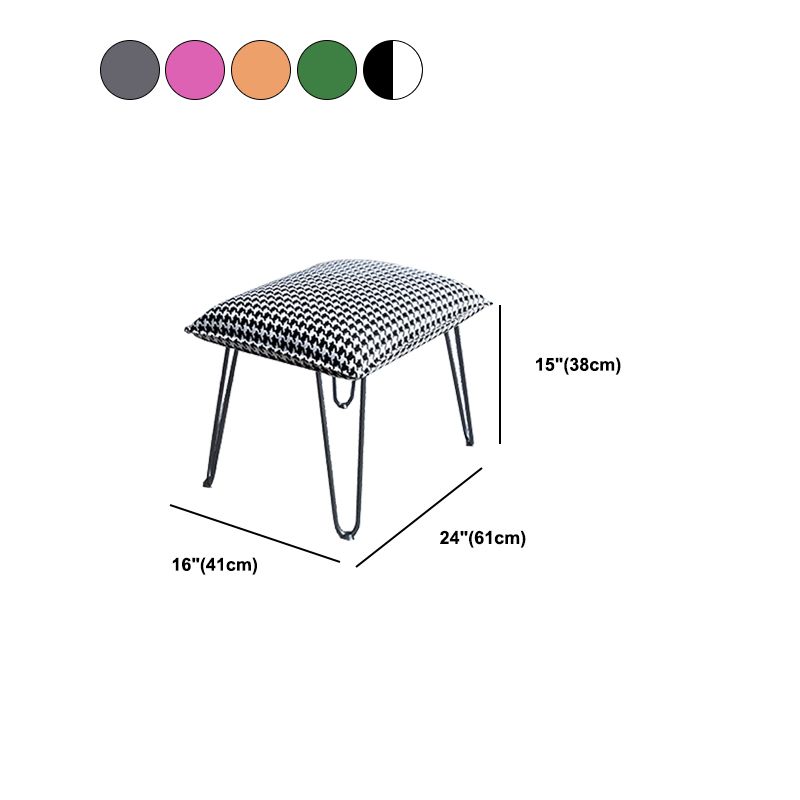 Glam Wingback Rocker with Padded Seat Fabric and Metal Rocker Chair 26.8" x 37.4" x 32.3"