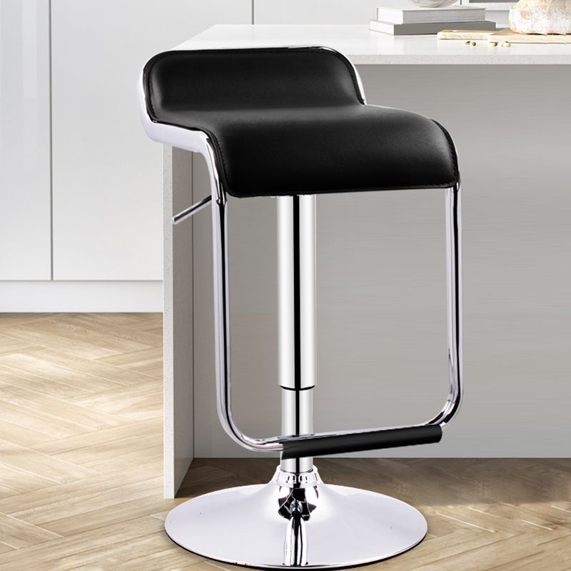 Modern Adjustable Backrest Counter Stool Steel Study Bar Stool with Cushion and Pedal