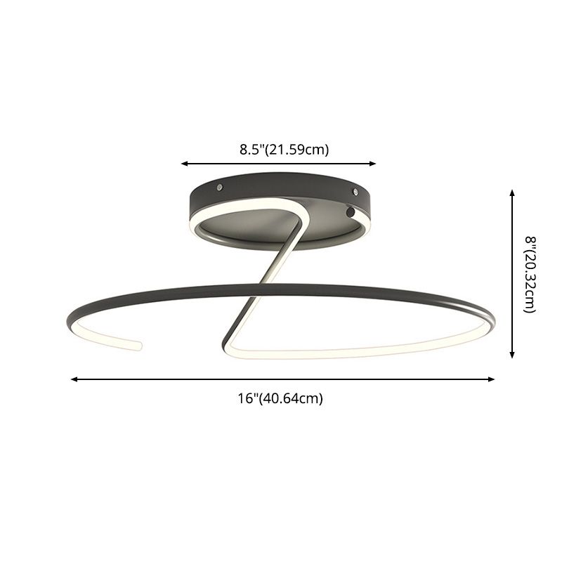 Modern Style Led Flush Mount Lighting High Brightness Metal Linear Led Ceiling Light for Corridor