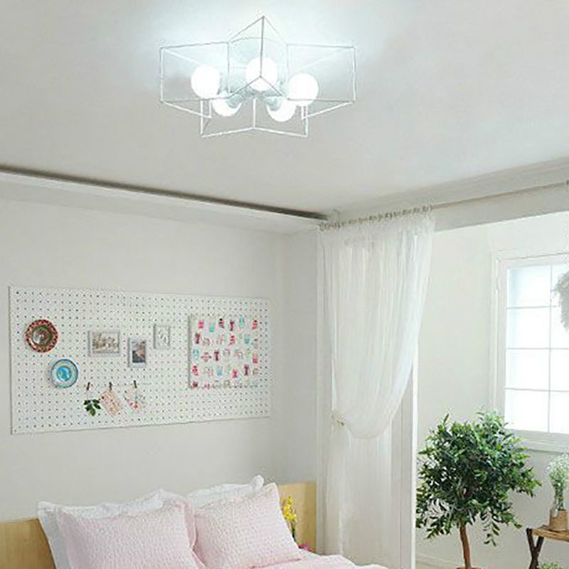 Luminaire de plafond en forme d'étoile en métal, luminaire minimaliste pour montage au plafond d'allée