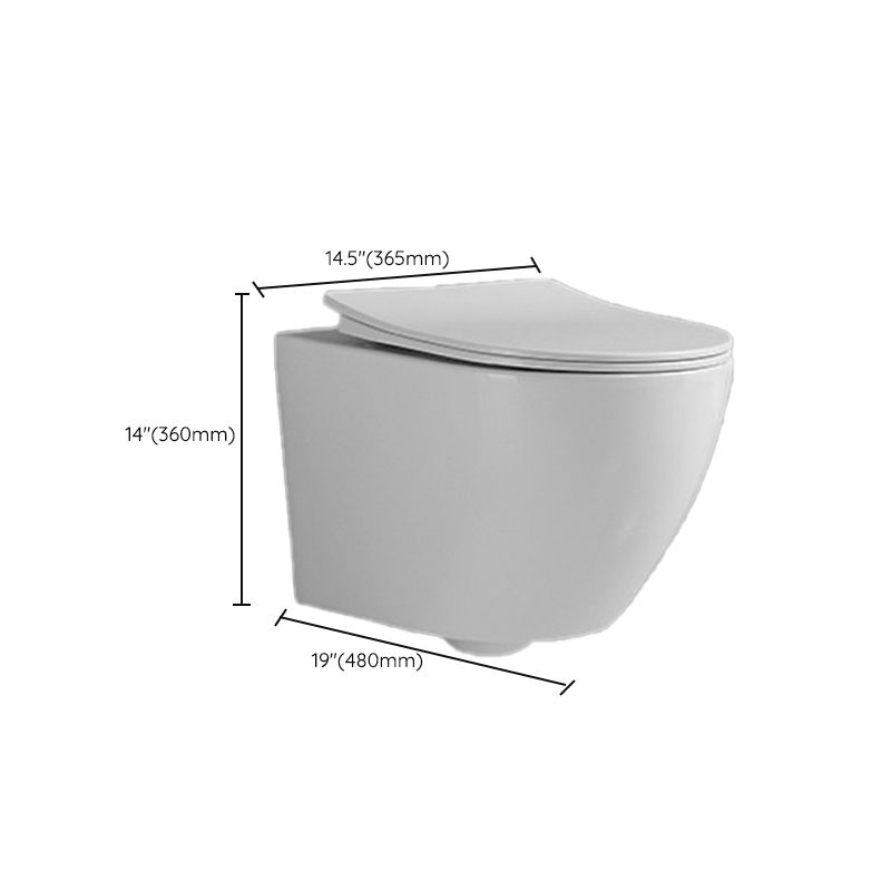 Contemporary One Piece Toilet Bowl Wall Mount Porcelain Urine Toilet