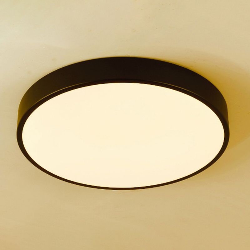 Circle Flush Mount Ceiling Lighting Fixture Nordic LED Metal Close to Ceiling Lighting