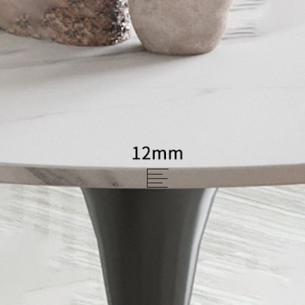 Modern Round Dining Table Sintered Stone Tulip Table for Dining Room
