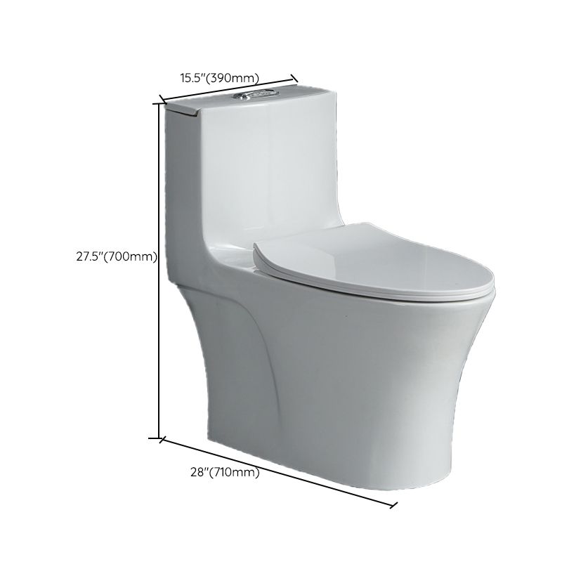 Modern 1-Piece Flush Toilet Floor Mount Urine Toilet for Washroom