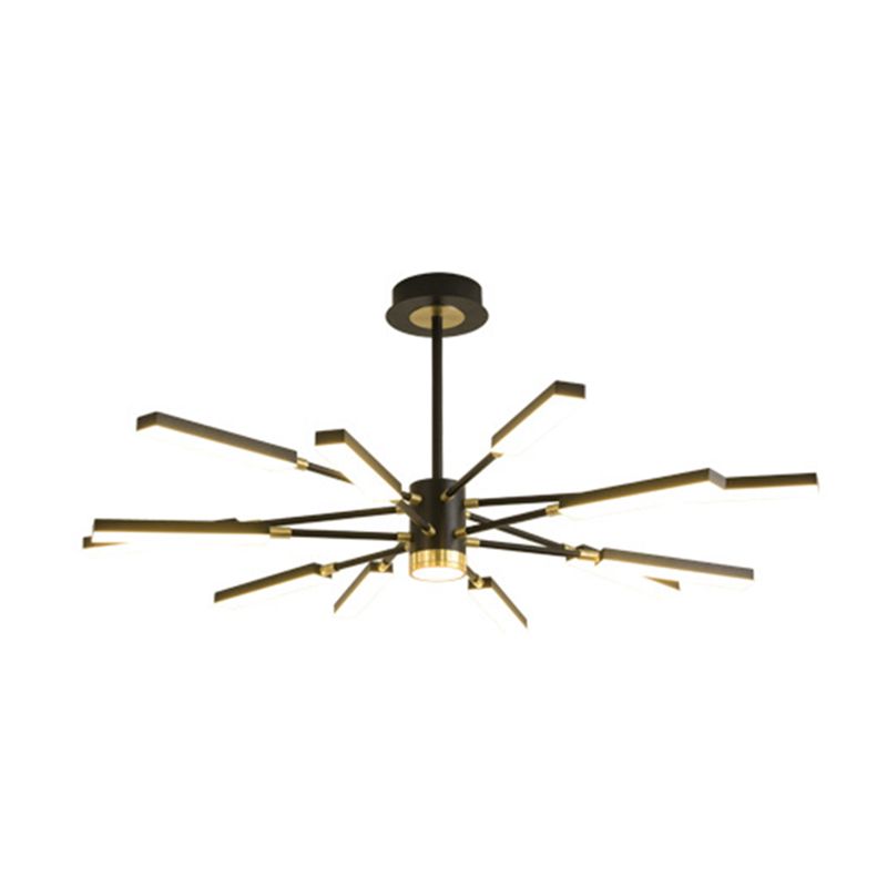 Luces colgantes rectangulares de múltiples luces de luz múltiples iluminación colgante de metal moderno para barra