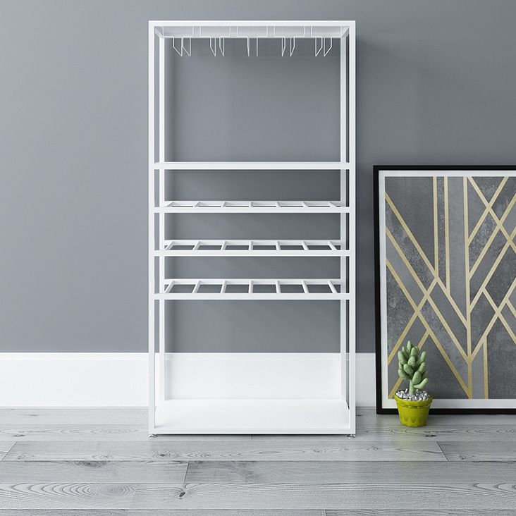 Modern Metal Floor Wine Holds up to 18 Bottles Wine Racks for Kitchen