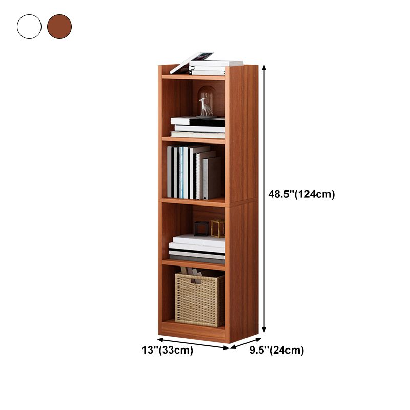 Modern Vertical Standard Bookshelf Manufactured Wood Bookcase for Living Room