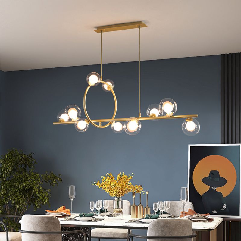 Círculo Dinning Room Illumino de la isla Vidrio Glass Minimal Pends Lighting Fexecture