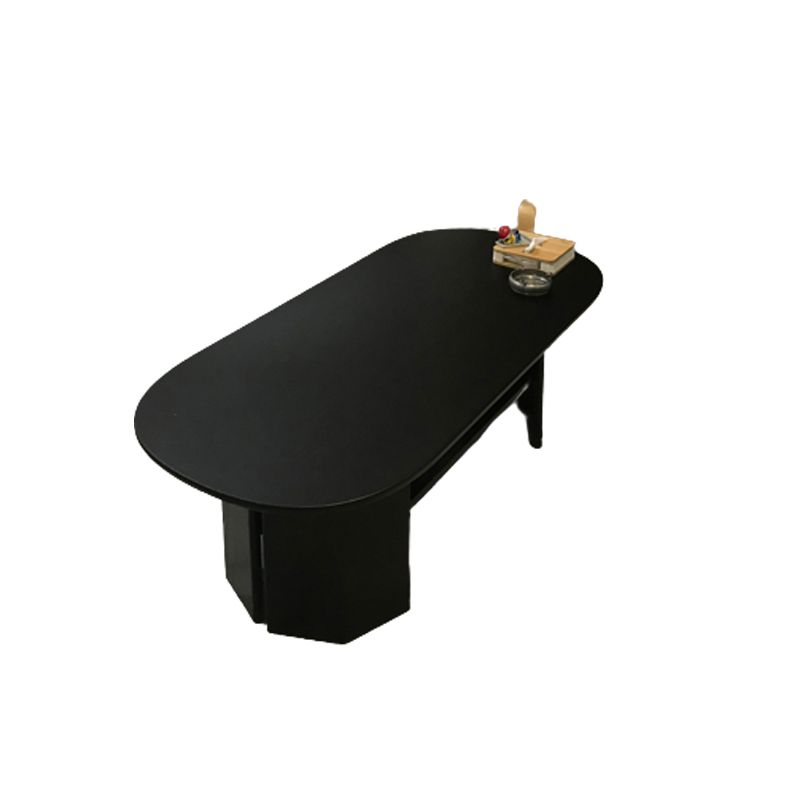 23" Wide Contemporary Coffee Table Solid Wood Coffee Cocktail Table with Storage