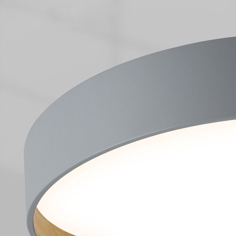 Moderne minimalistische ronde LED-inbouw smeedijzeren plafondarmatuur met acryl kap