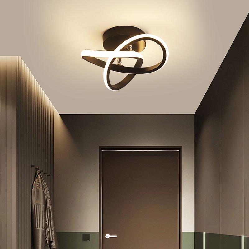 Lámpara de techo LED minimalista Lámpara de montaje en techo en espiral