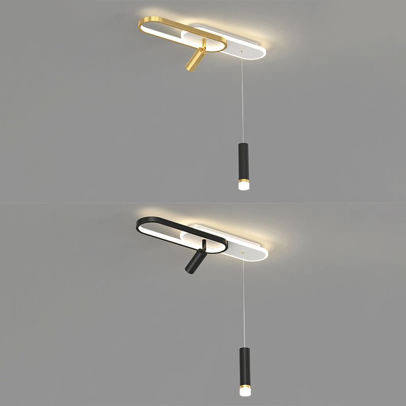 Linear Flush Mount Light Fixture Modern Metal Flush Light for Living Room