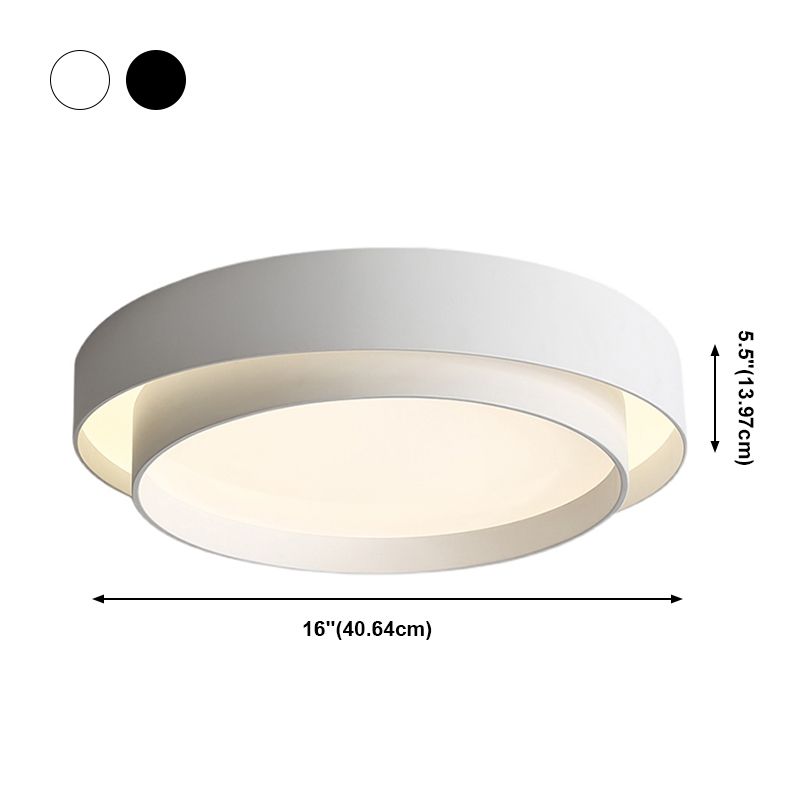Lacquered Iron LED Ceiling Light in Modern Minimalist Style Acrylic Circular Ceiling Fixture