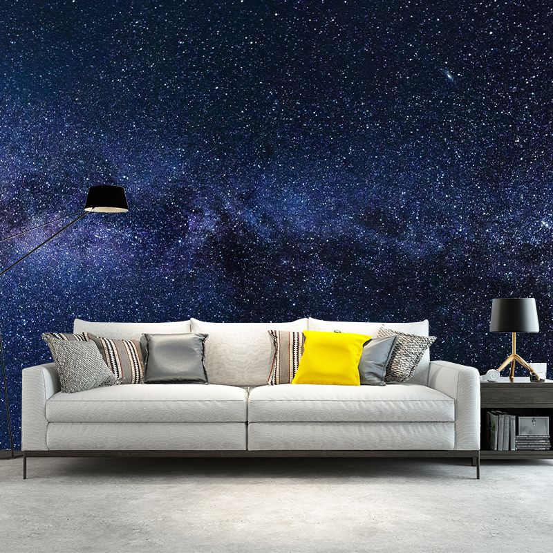 Astronomy Big Dark Mural Illustration Contemporary Milky Way Wall Covering
