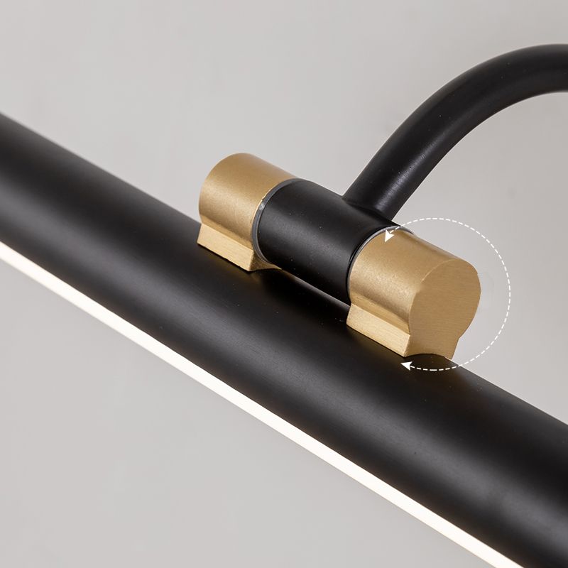 Metal Linear Shade Wall Sconce Modern Style 1-Light Mirror Wall Mount Light