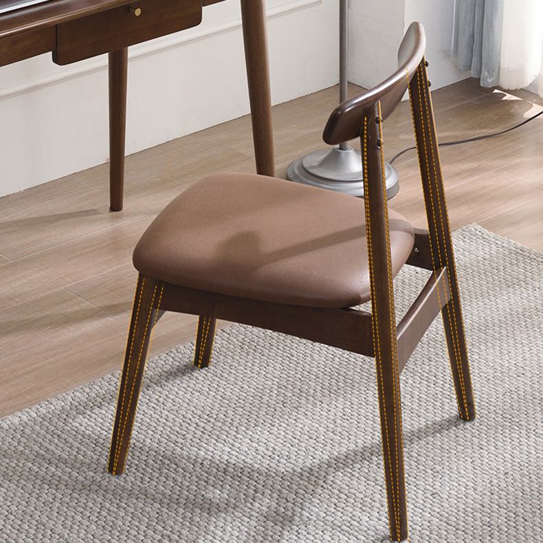 Silla lateral de madera industrial para comedor, cocina, silla con respaldo abierto