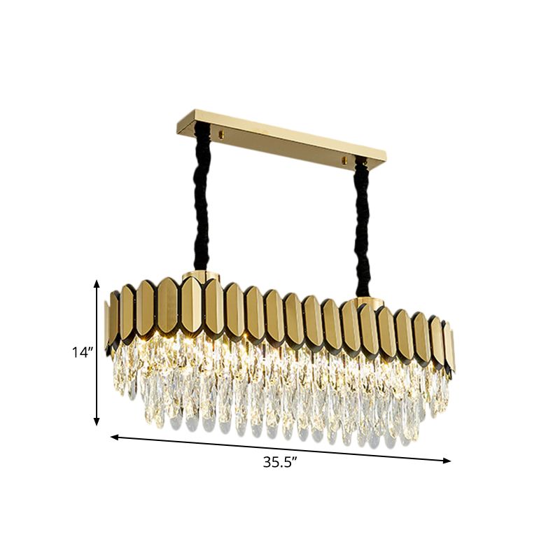 Finition or ovale île légère figure