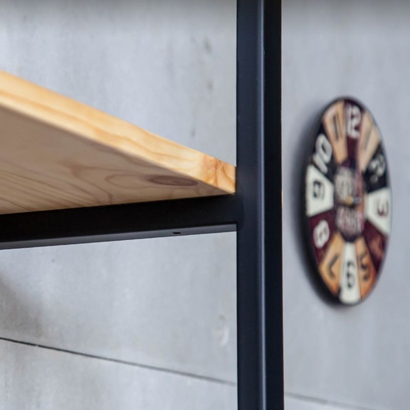 Wall Mounted Bookcase Modern Wooden Close Back Bookshelf with Shelves