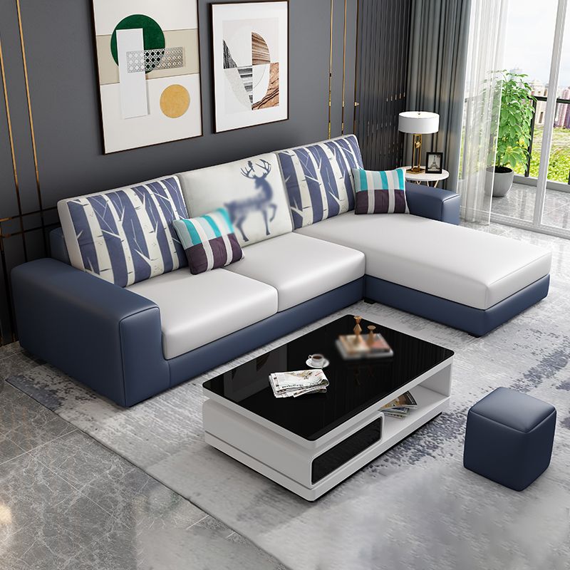 Removable Cushions Sectionals 27.56"High Square Arm Sectionals with Chaise