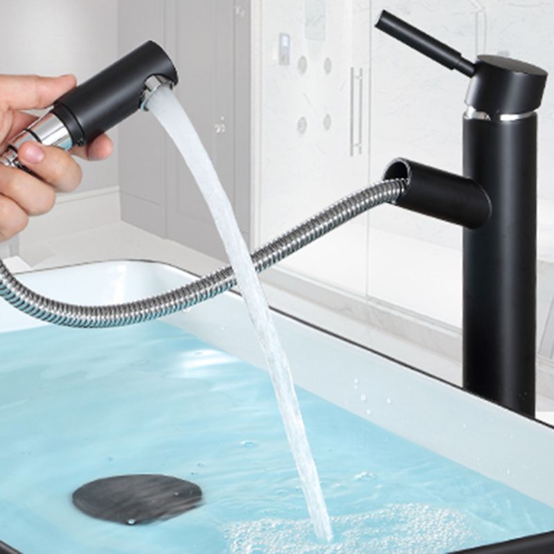White Modern Sink Washroom Ceramic Rod Handle Faucet Bathroom Sink