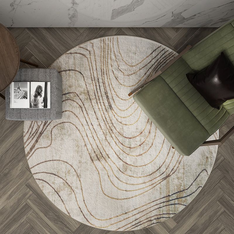 Minimalist Abstract Printed Rug Multi Colored Polyster Indoor Rug Easy Care Stain-Resistant Carpet for Decoration