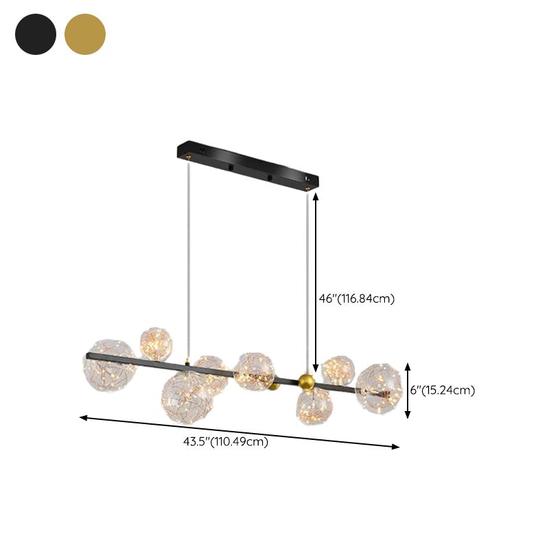 Globe Wall Lighting Modern Glass 8 Lights Rustic Wall Sconces for Kitchen