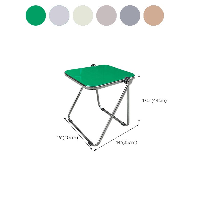 Contemporary Metal X-base End Slide Table Rectangular Side Table