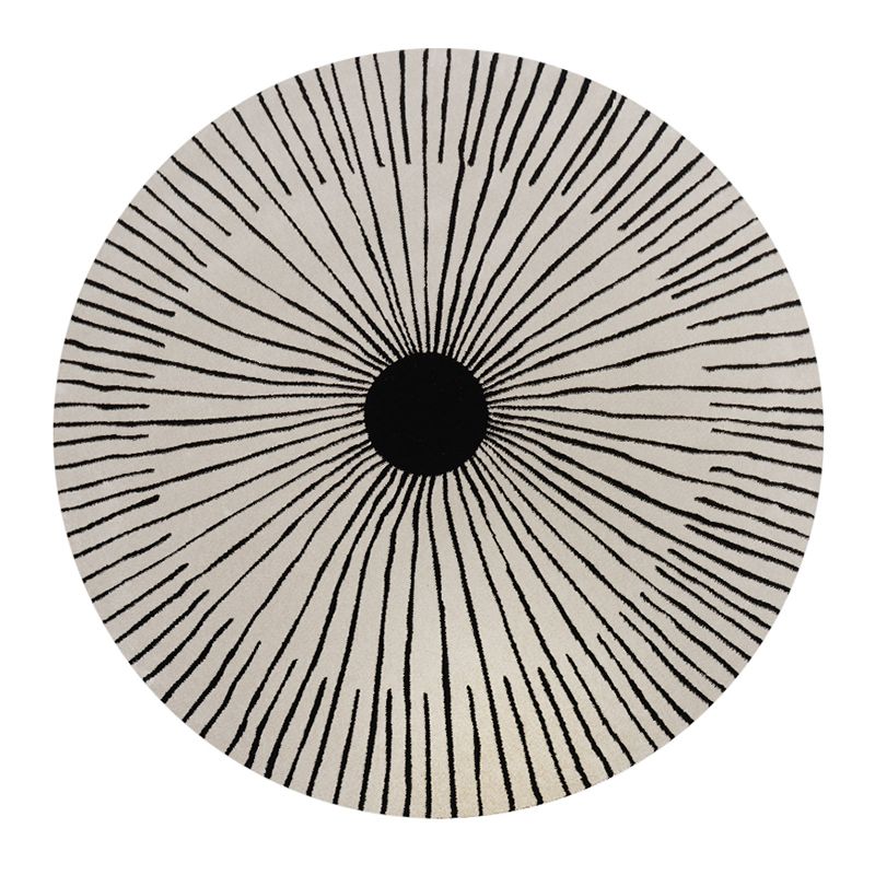 Chic Stripe Pattern Area Rug Modern Polyester Area Carpet Anti-Slip Washable Rug for Home Decor