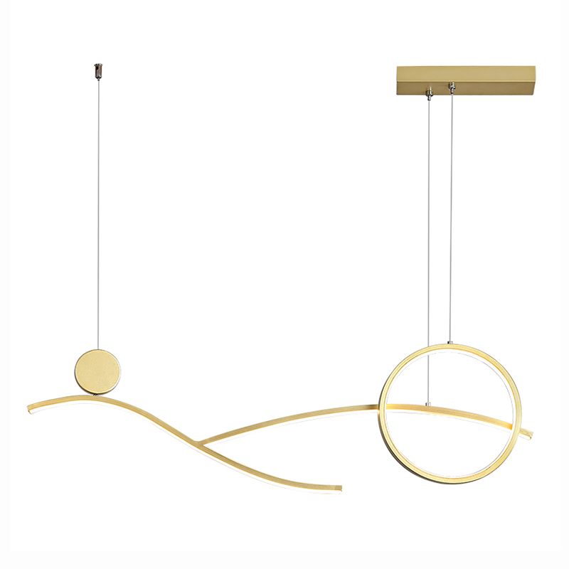 Luces colgantes de forma lineal de estilo contemporáneo 3 accesorios de iluminación colgante de luz