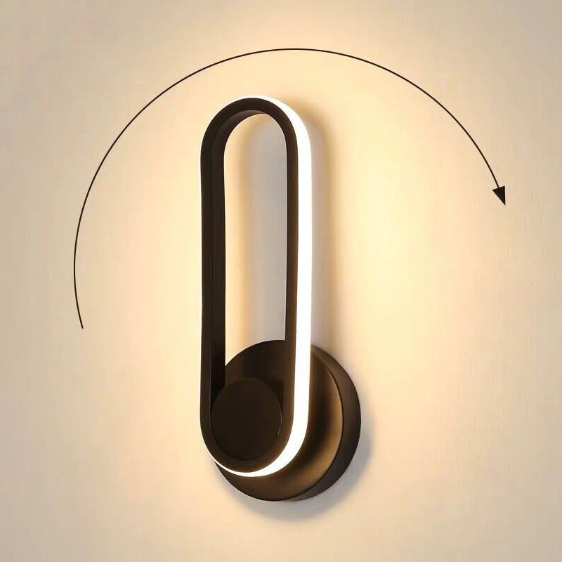 Apparecchi per illuminazione a parete in metallo Ellisse moderno lampada montata a parete per camera da letto