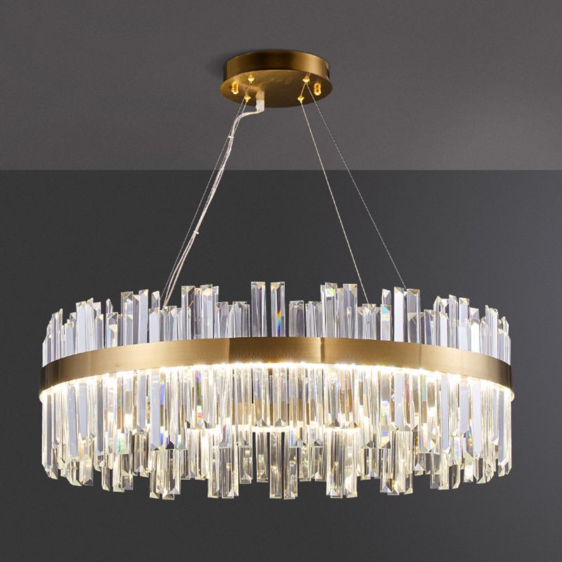 Moderno lampadario a pendente a pendente orbicolare sospeso di illuminazione cristallo