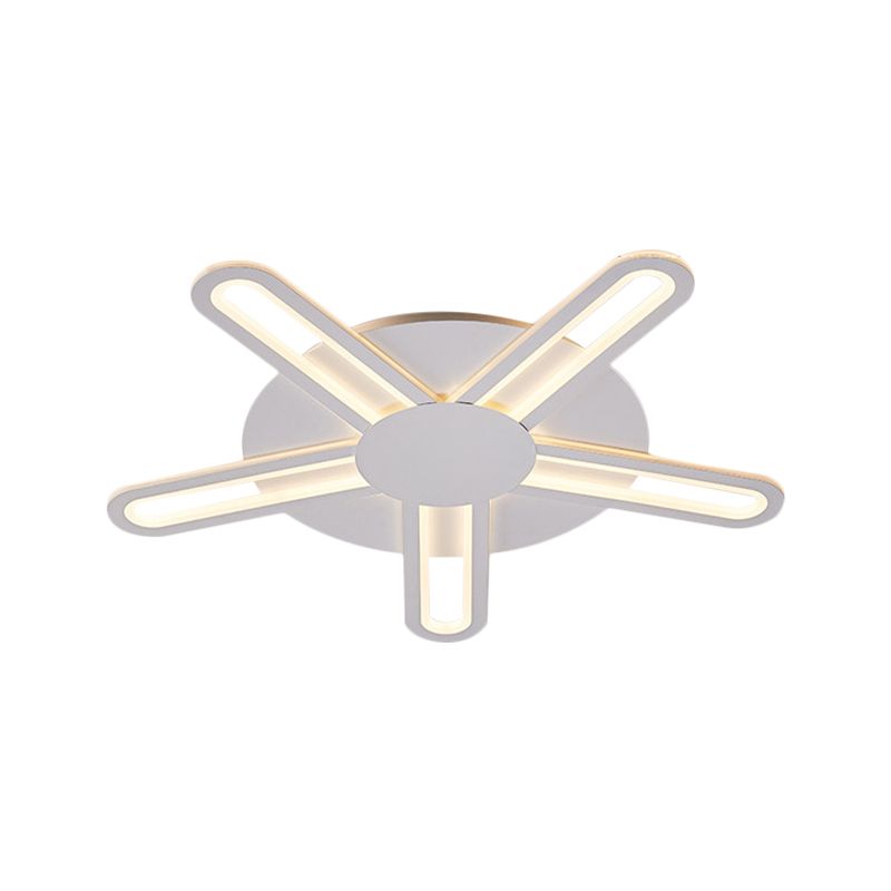 Metallic Blossom Flush Light Contemporary 29.5"/34"/30.5" Wide LED White Flush Mount Lighting in Warm/White Light