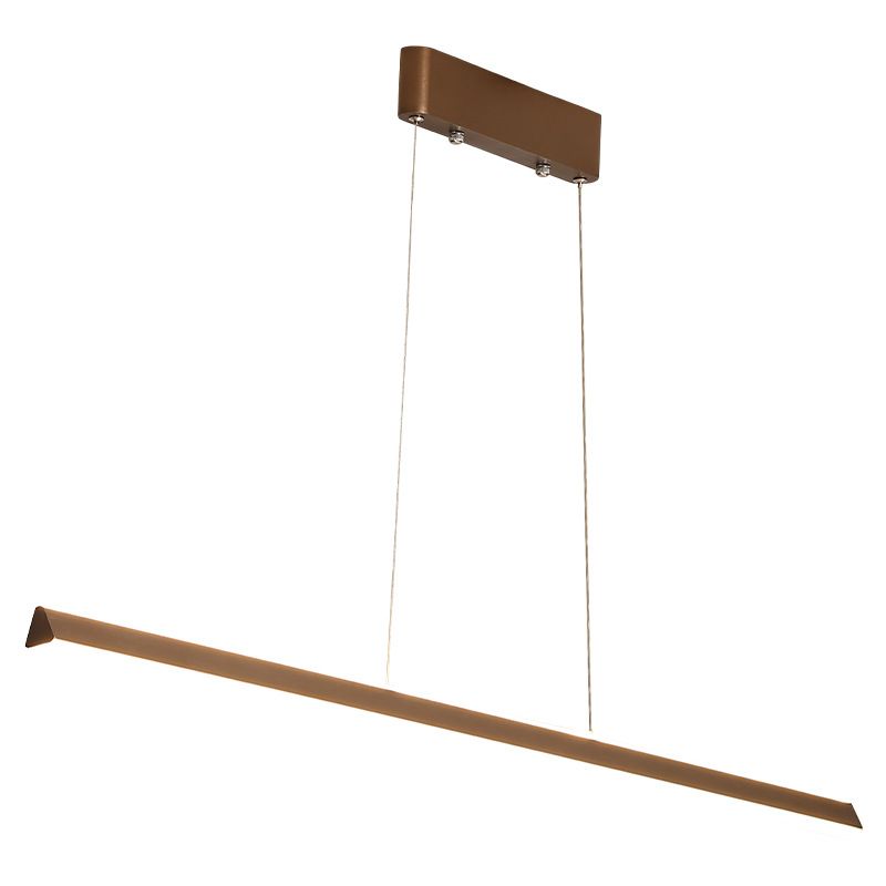 Triangular Prism Bar Pendant Lamp Simple Aluminum Dining Room LED Hanging Island Light