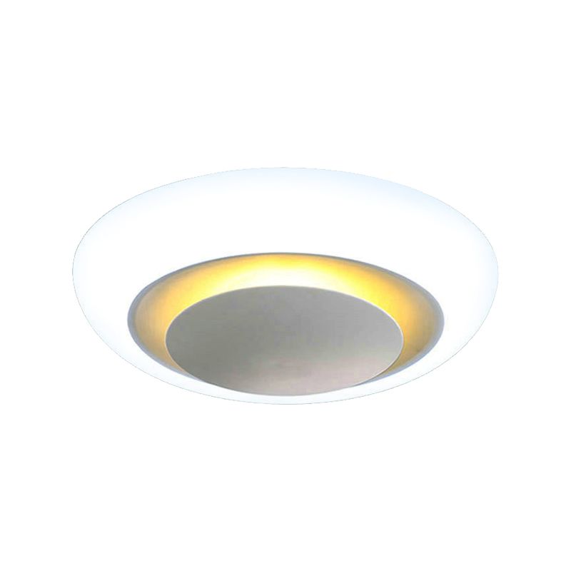 Unieke plafondlamp van 16,5"/20,5"/24,5" moderne ronde warm/witte inbouwlamp in wit