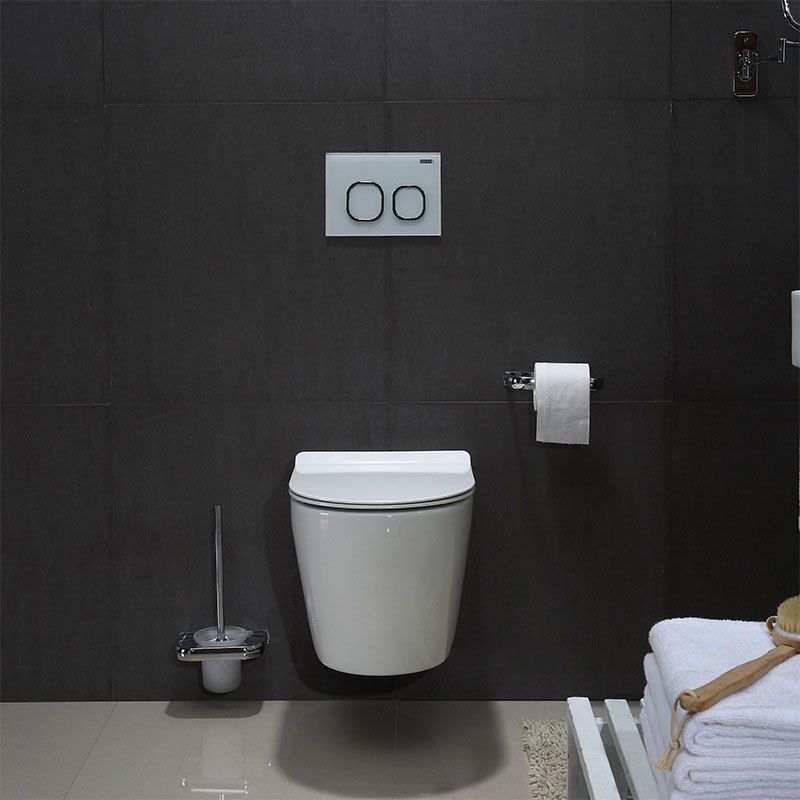 Small Apartment All-mounted Toilet Concealed Tank Toilet with Slow Close Seat