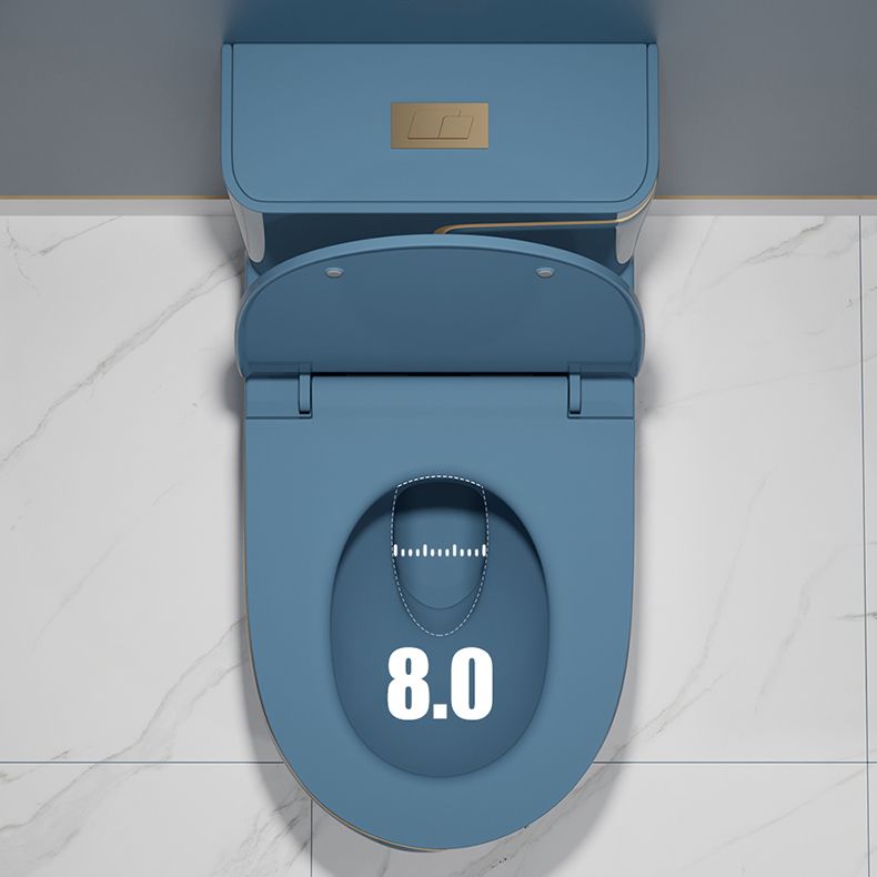 One-Piece Flush Toilet Floor Mount Traditional Toilet with Slow Close Seat