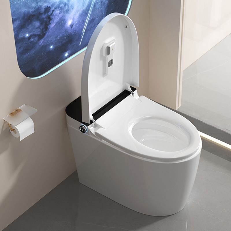 Contemporary Floor Mount Bidet Elongated Smart Bidet with Heated Seat