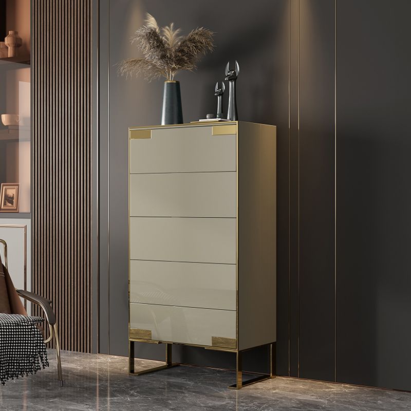 Wooden Storage Chest Dresser Classic Glam Dresser for Home Office