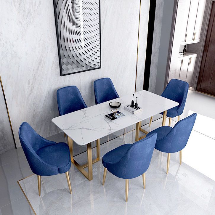 Modern Dining Set with Velvet Chairs 1/4/5/7 Pieces Dinette Set