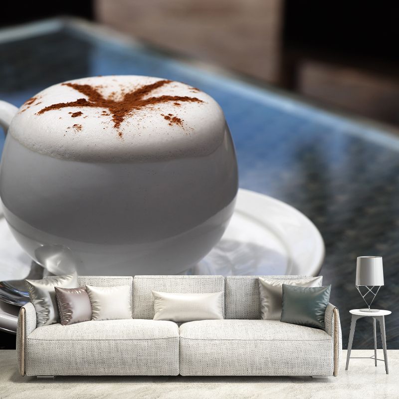 Fragrant Coffee Modernist Wall Covering for Coffee Shop, Stain Resistant