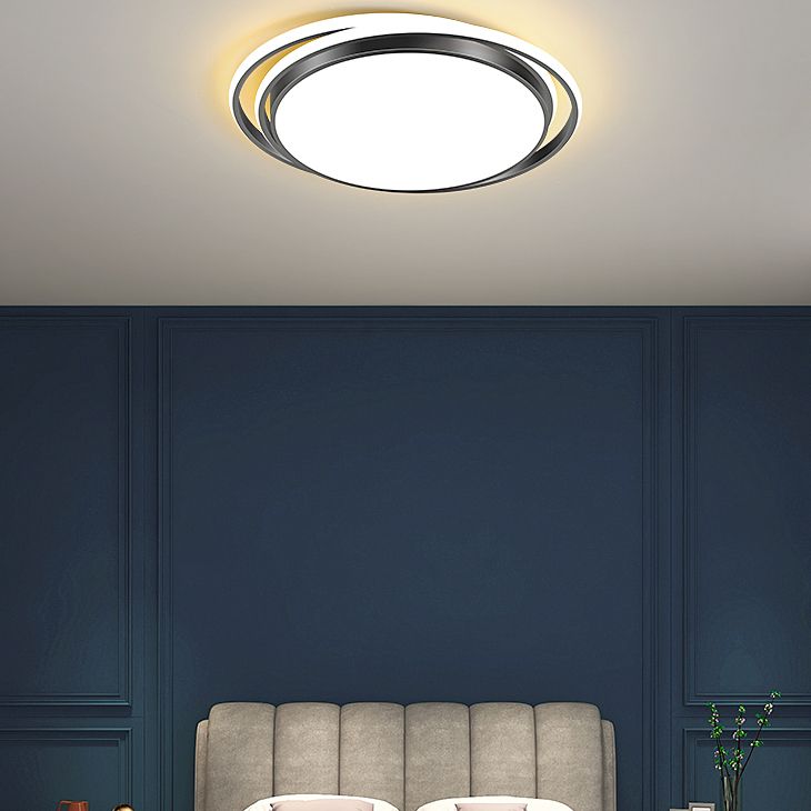 Lámpara de techo empotrada LED circular contemporánea con montaje empotrado