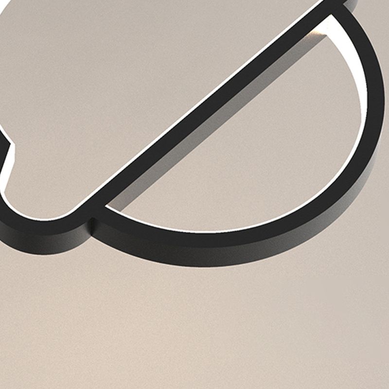 Modern Simple Aluminum Ceiling Lamp Line Shape LED Pendant Light for Bedroom